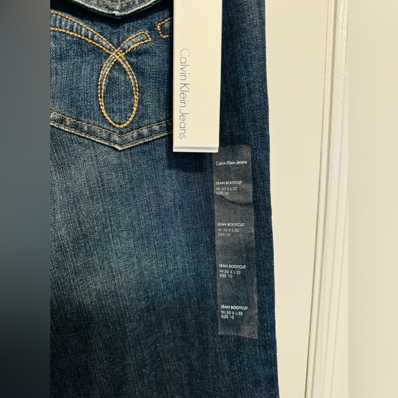 New! Calvin Klein Lean Bootcut Jeans Size 10 - Picture 5 of 8